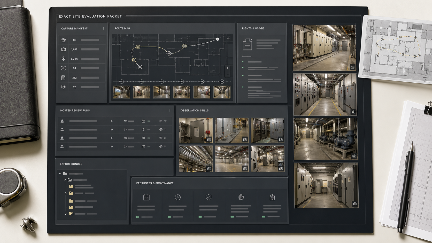 Blueprint sample evaluation proof board